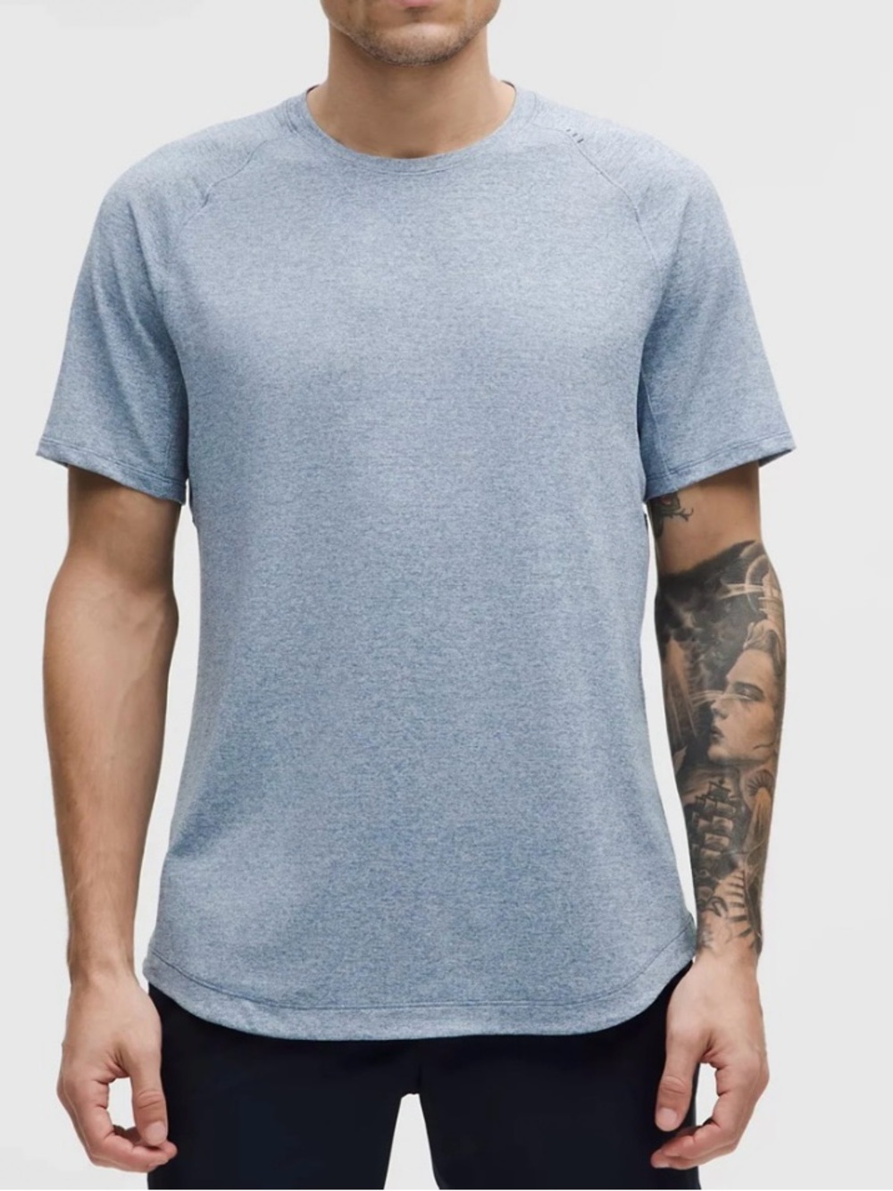 Lululemon Men's Drysense Athletic Lightweight Crewneck T-Shirt XL Light Blue Gym